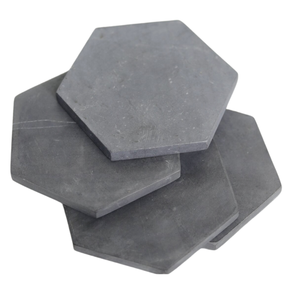 Marmoruntersetzer handgemachtes 4er- oder 8er-Set INAI (grau)
