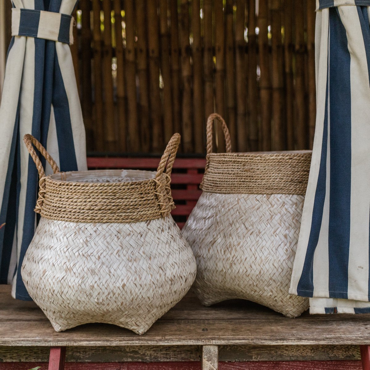 Basket | Laundry basket | Plant basket BENOA made of bamboo (2 sizes)