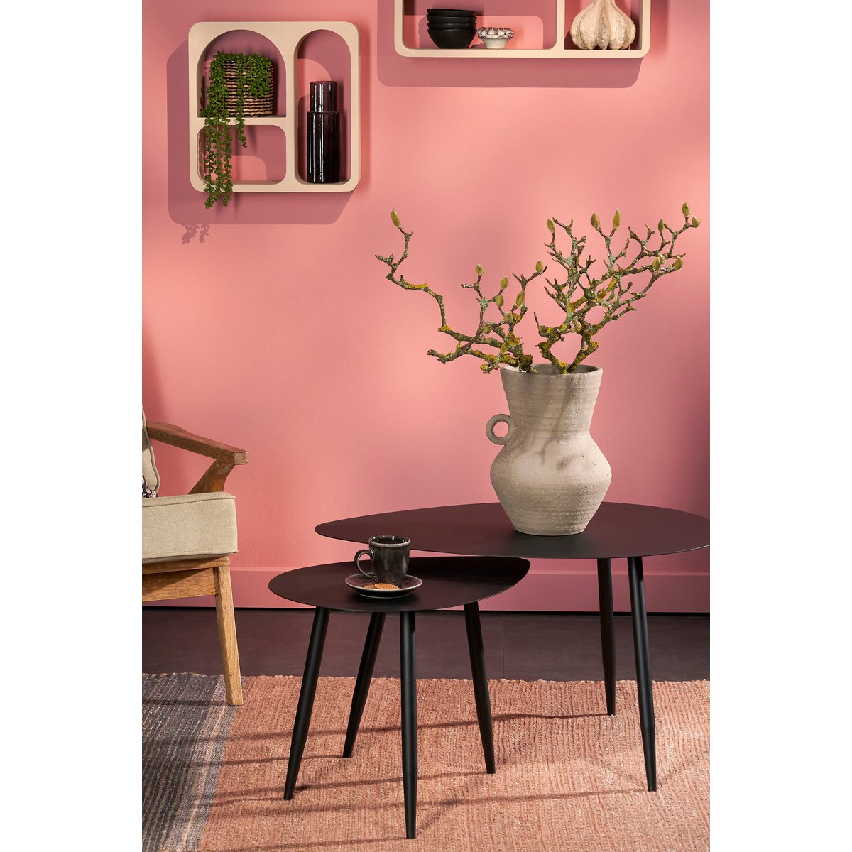 Lane Krug – H33 x Ø24 cm – Terrakotta – Taupe