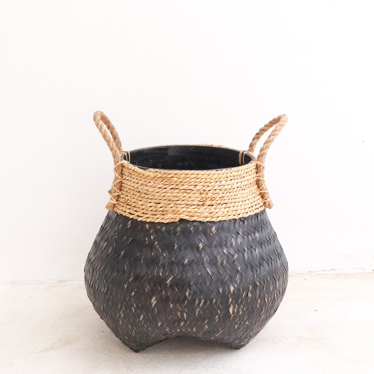 Zwarte plantenmand | Decoratieve mand | BENOA