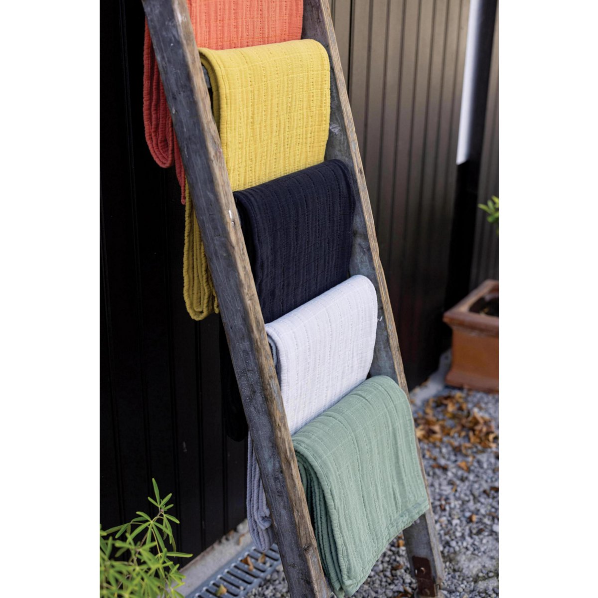 Recyceltes Plaid Lisa Schwarz 240 x 260