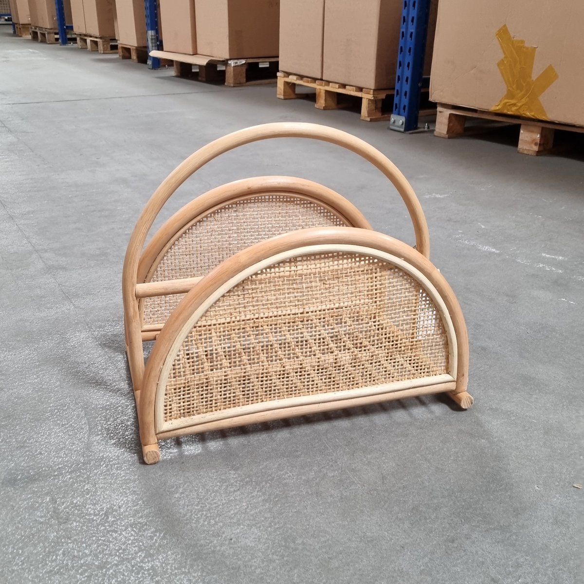 Rattan-Zeitungskorb Zeitschriftenhalter Zeitschriftenkorb ALOR