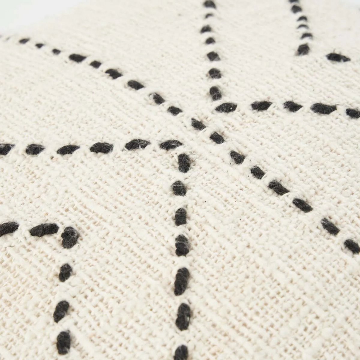 The Tribal Cushion Cover - Natural Black