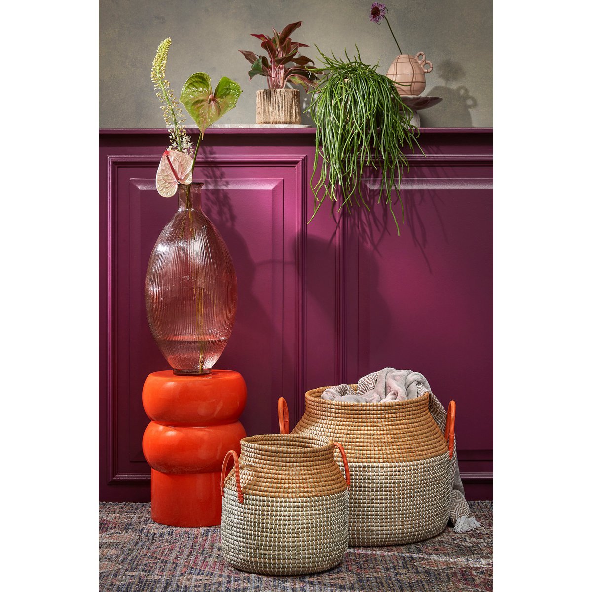 Vendi Side Table - Ceramic - Orange