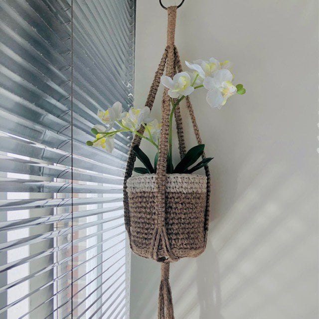 Luna-Leena plantenhanger macrame jute