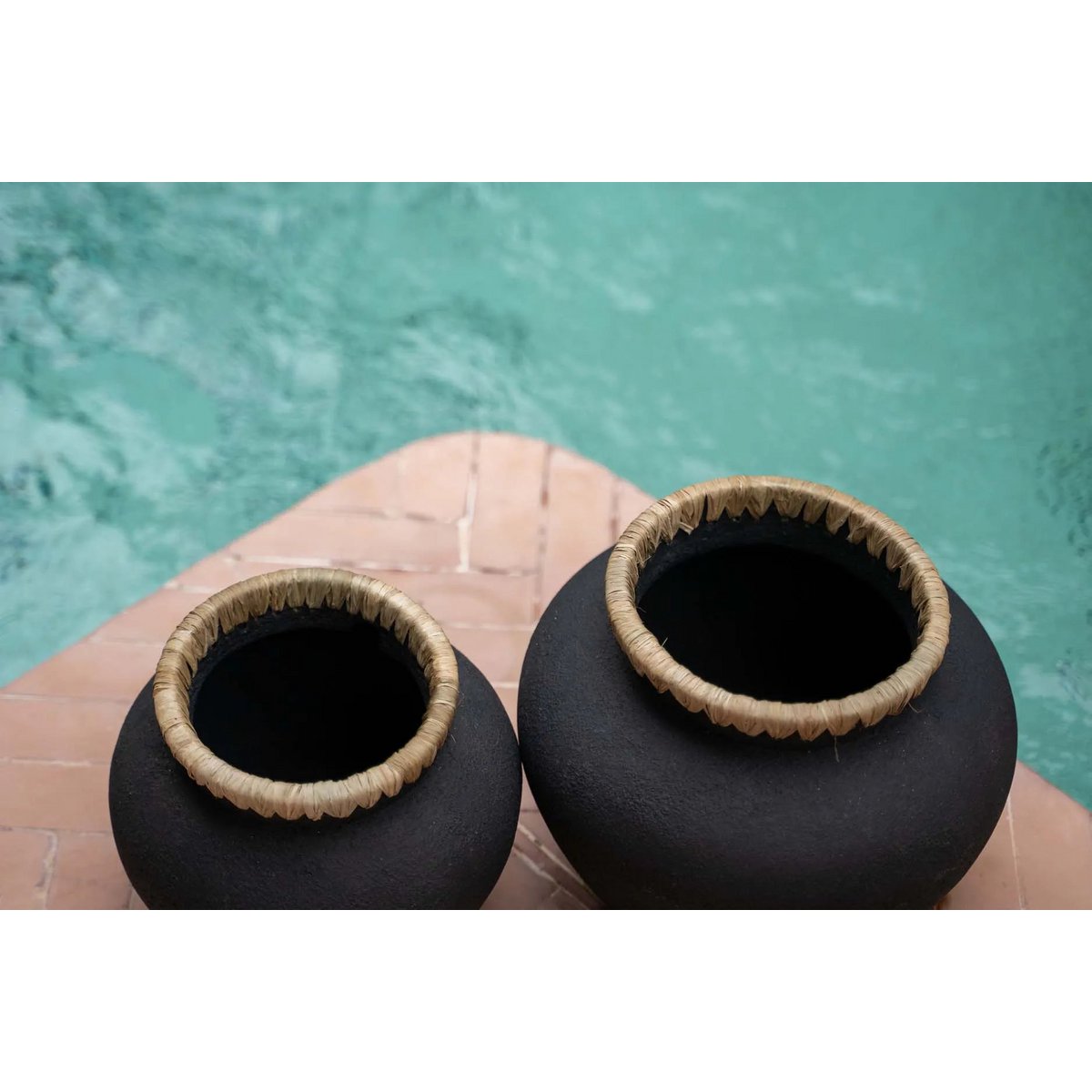 Die Styly Vase - Schwarz Natur - L