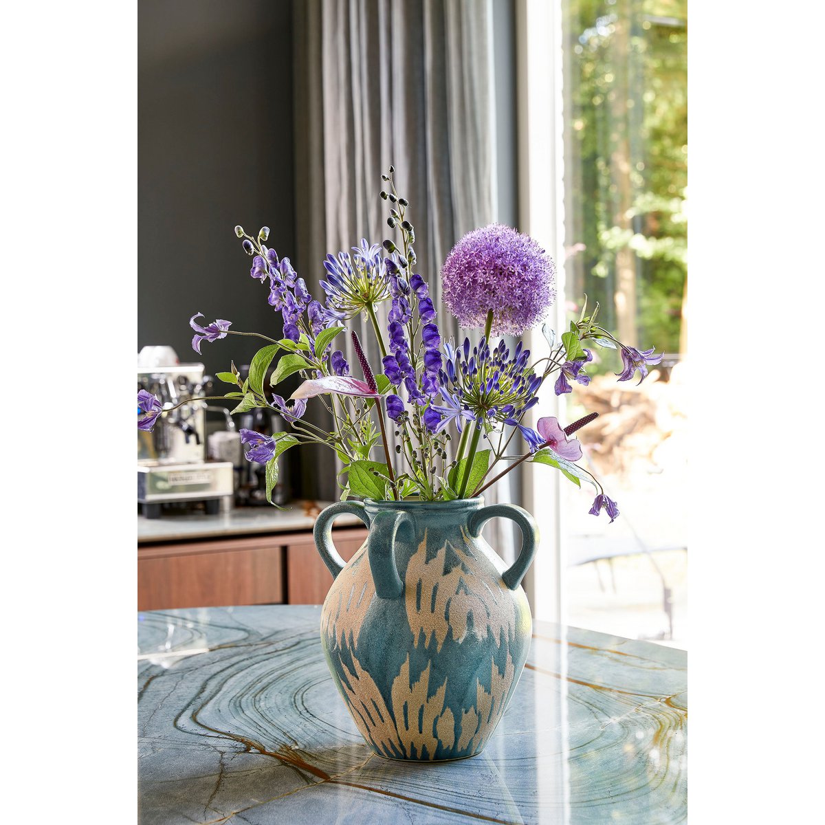 Caldo Vase - L25 x W24 x H30 cm - Ceramic - Dark Blue