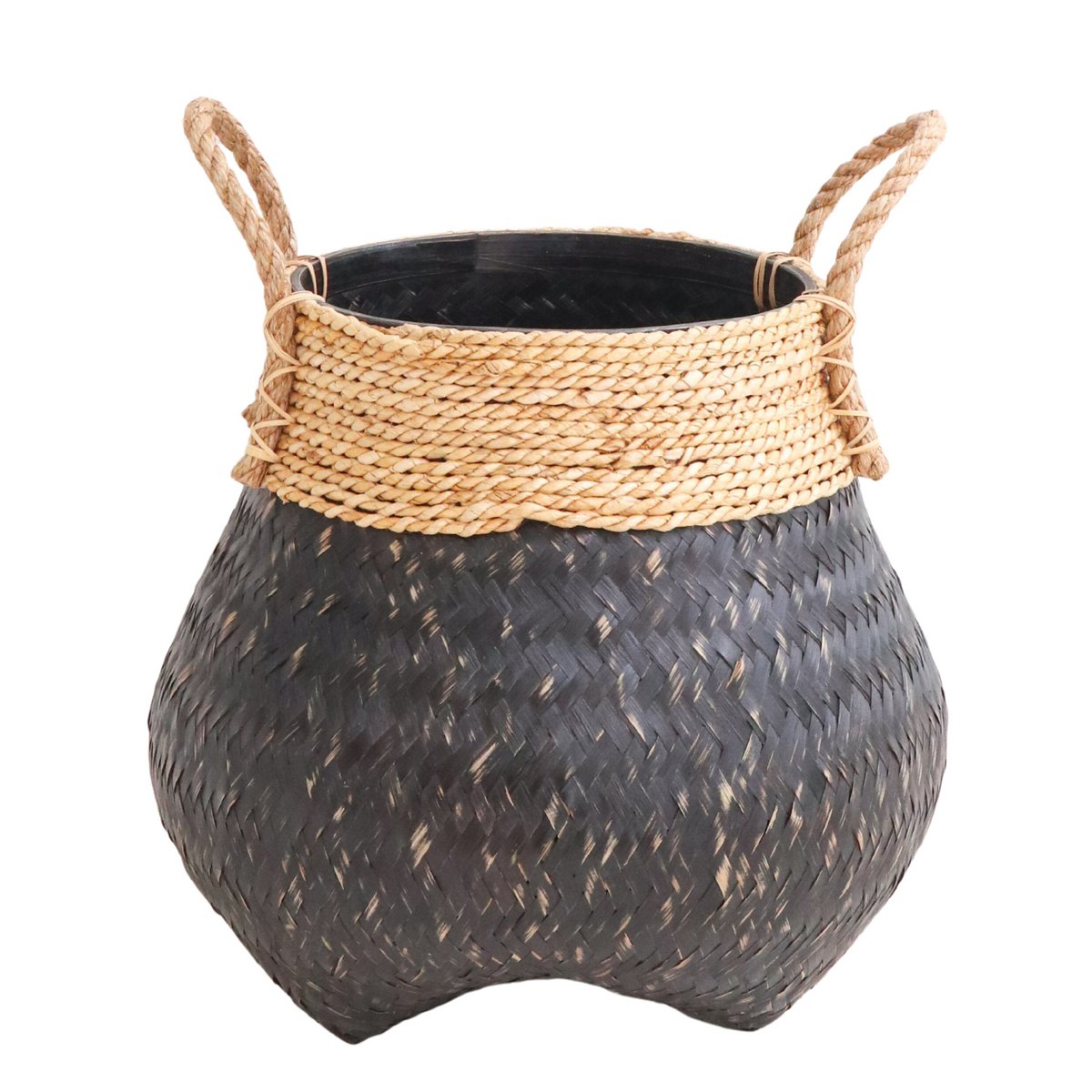 Zwarte plantenmand | Decoratieve mand | BENOA