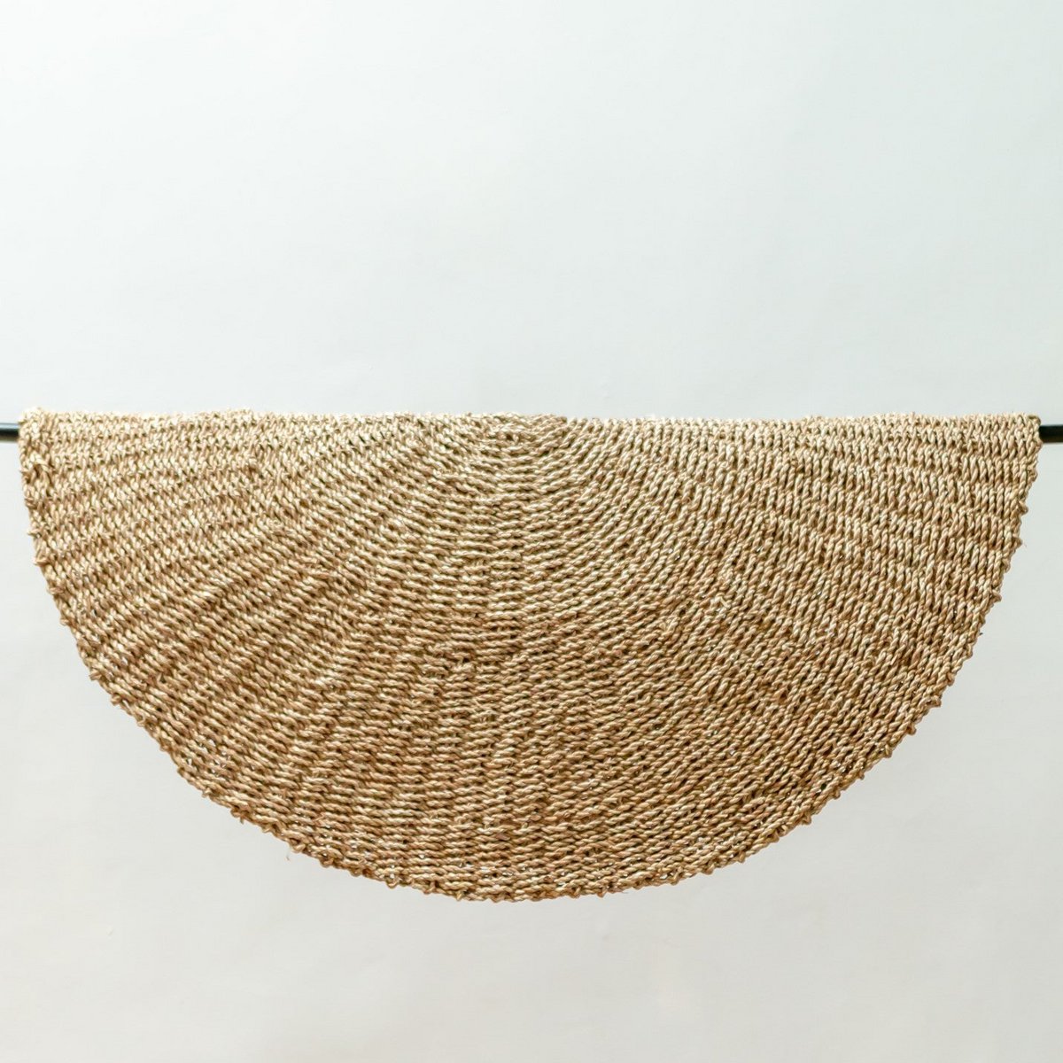 Runder Seegrasteppich 100/120 cm LOKA (2 Größen) Beigefarbener Naturteppich