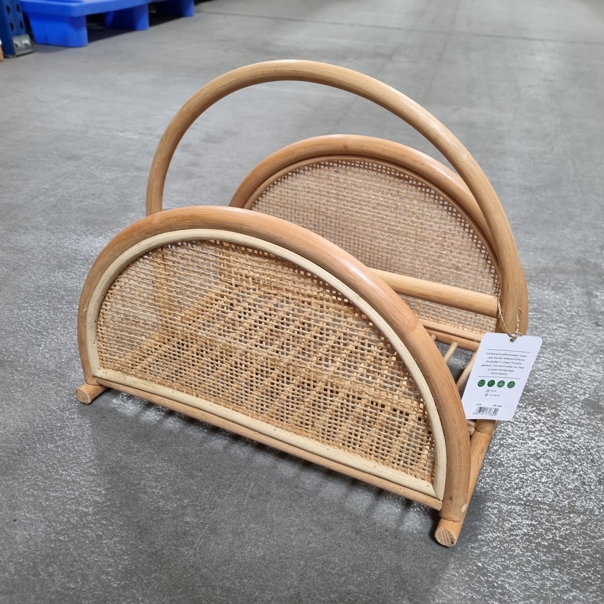 Rattan-Zeitungskorb Zeitschriftenhalter Zeitschriftenkorb ALOR