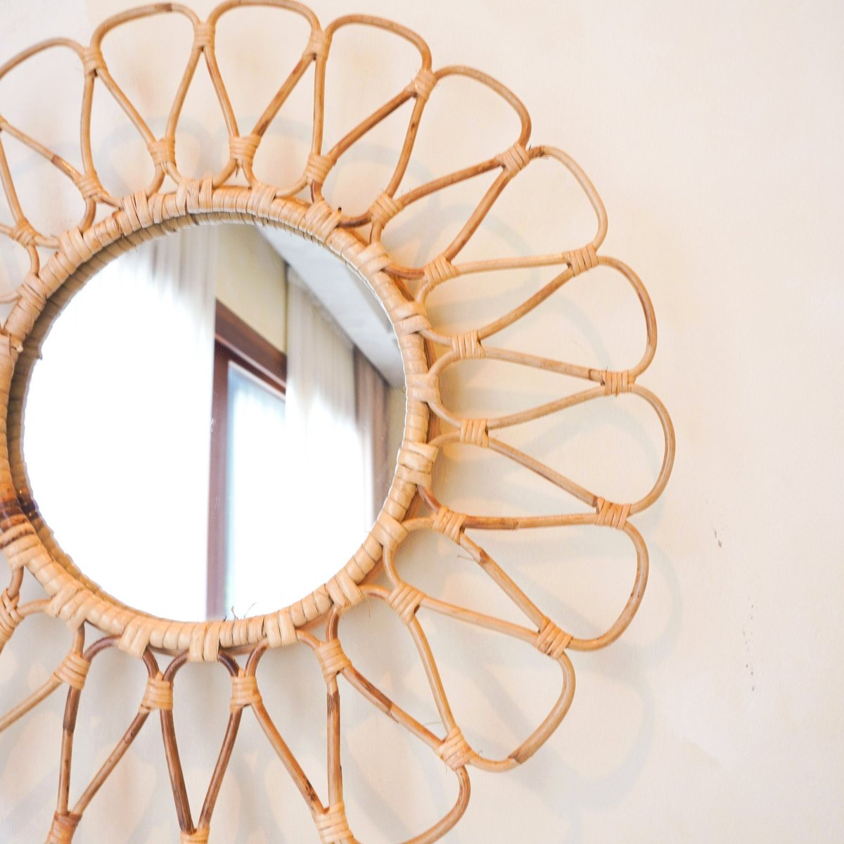 Handgemaakte Boho wandspiegel DANAU
