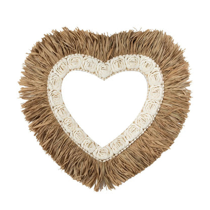 The Raffia Shell Heart