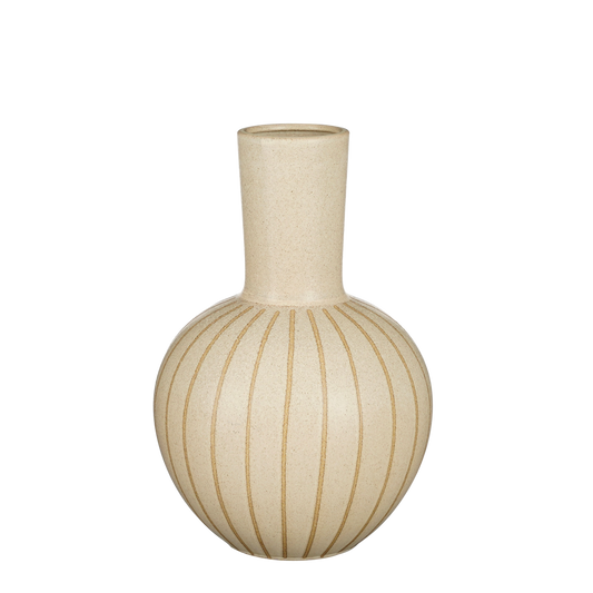 Holm Vase - H42 x Ø28 cm - Ceramic - Cream