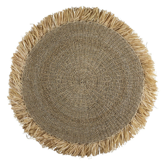 100 cm Round Seagrass Carpet | Tassel Rug DASA