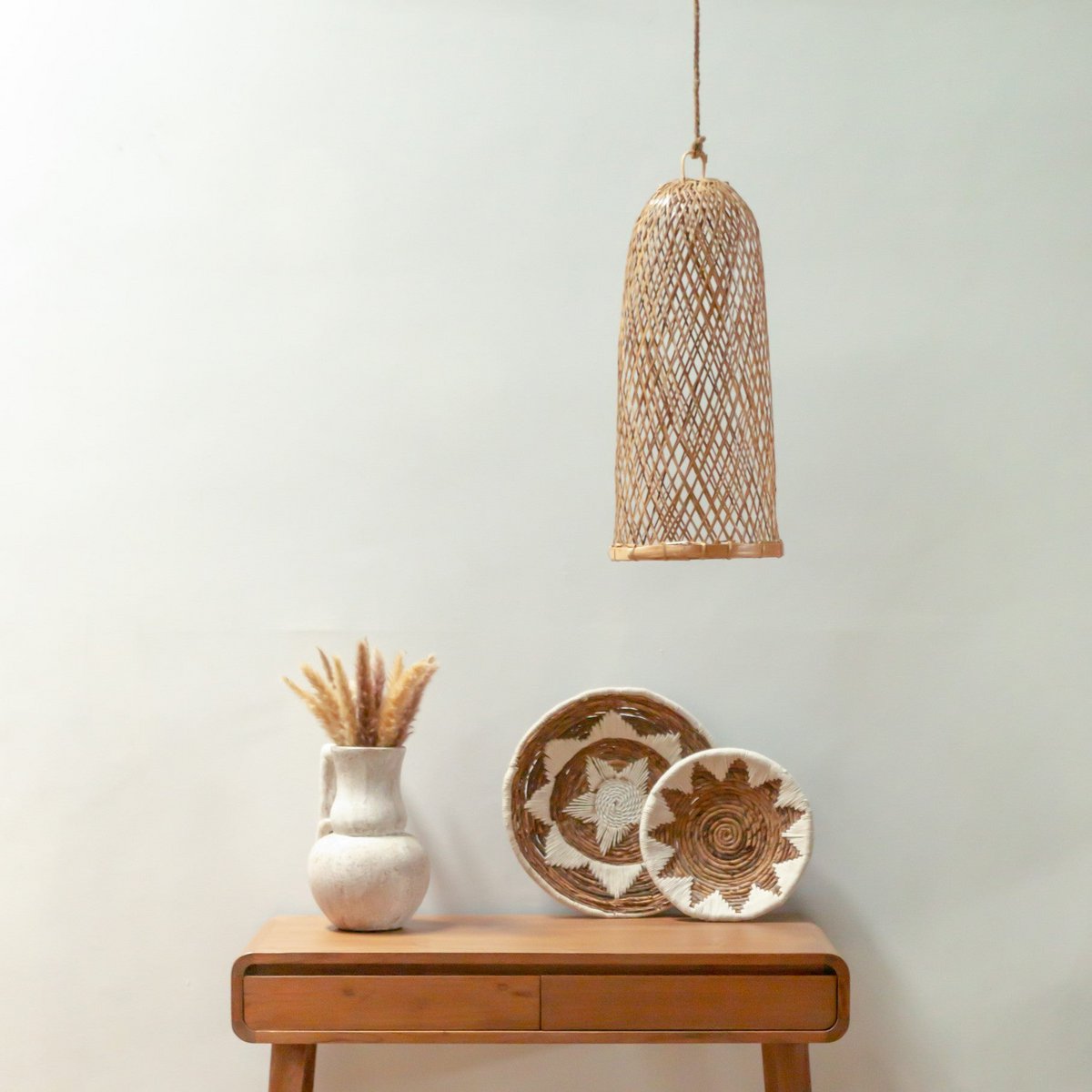 Bamboo lamp | Natural lampshade | Woven ceiling lamp CAMAYA