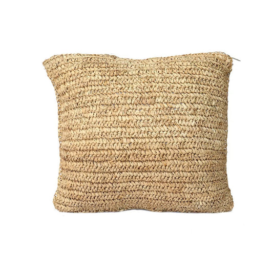 De Raffia Flores Kussenhoes Vierkant - Naturel - 40x40