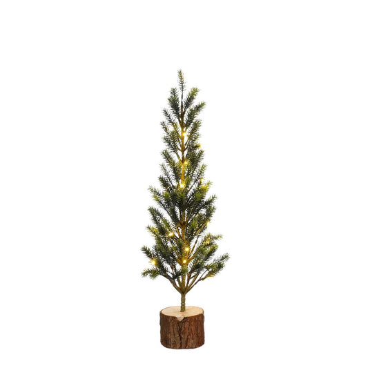 Kunstkerstboom met LED Verlichting - H58 x Ø30 cm - Groen