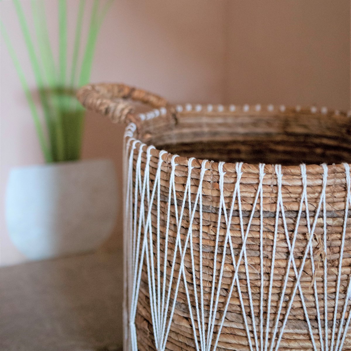 Boho laundry basket | Plant basket | Storage basket MANDURO made of banana fiber (3 sizes)