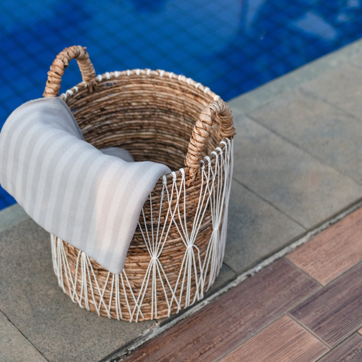 Boho laundry basket | Plant basket | Storage basket MANDURO made of banana fiber (3 sizes)