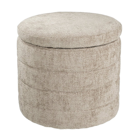 Storage pouf - H41 x Ø42 cm - Light grey