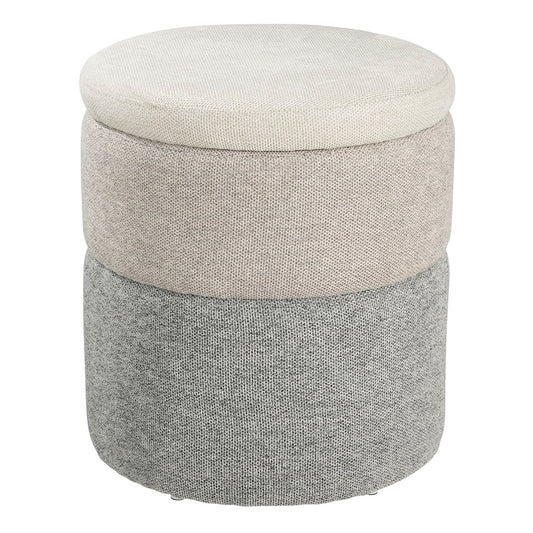 Storage pouf - H45 x Ø40 cm - Grey