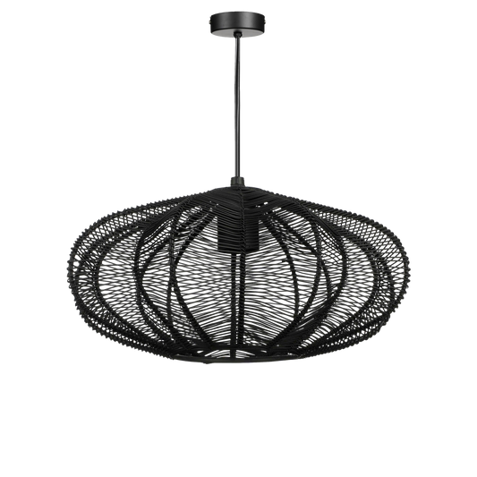 Kanti Pendant Lamp - H17 x Ø31 cm - Metal - Black