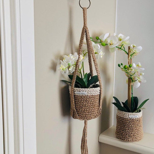 Luna-Leena plantenhanger macrame jute