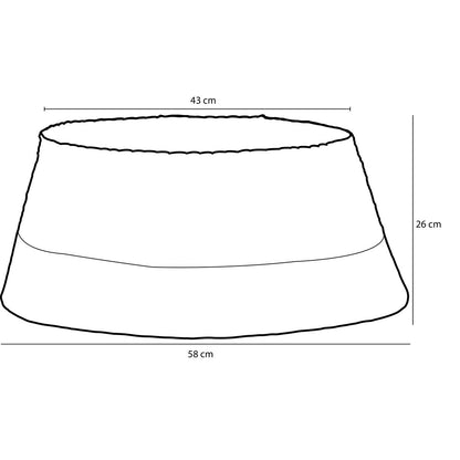 Kerstboomrok - H26 x Ø58 cm - Zeegras - Off White