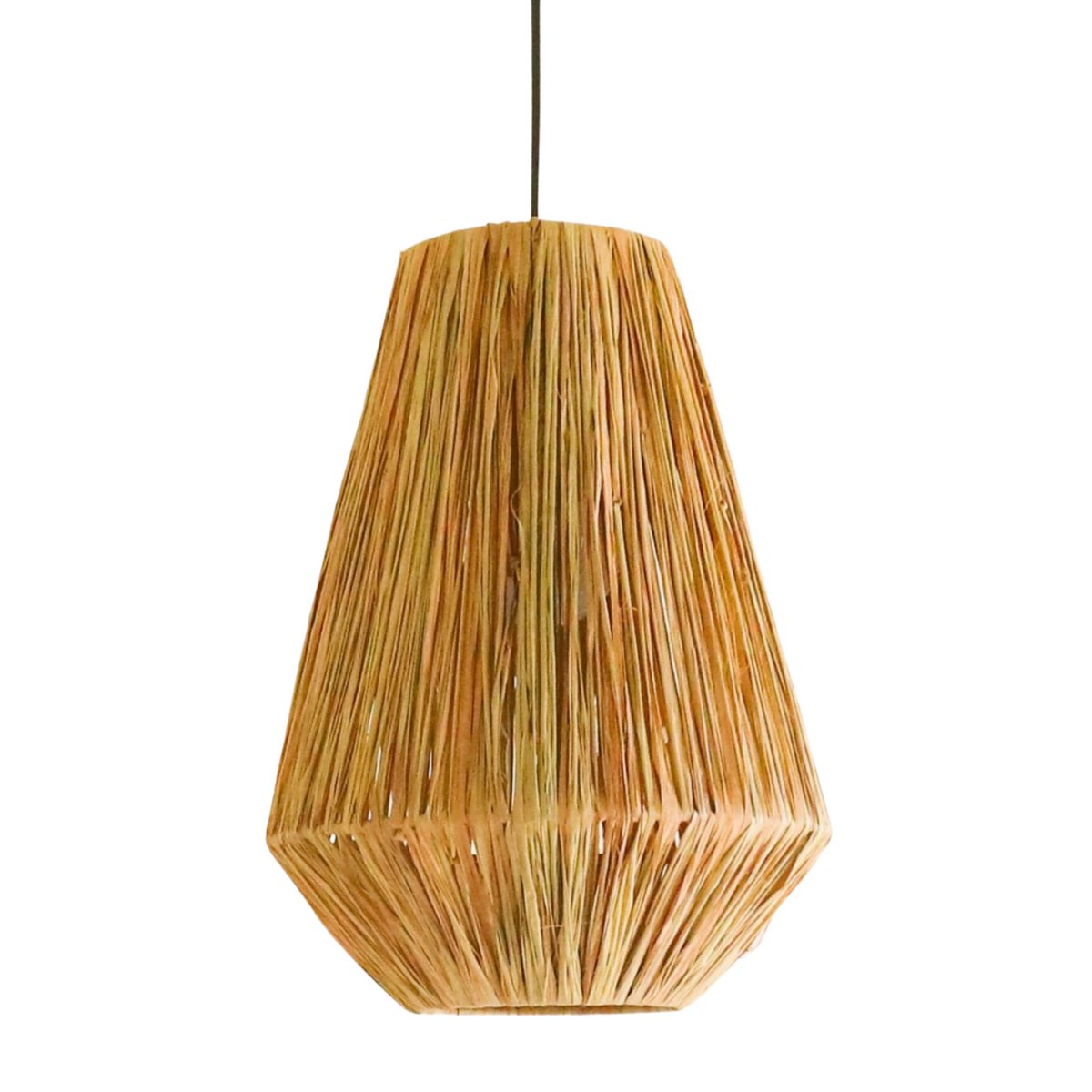 Lampshade Ceiling lamp Pendant round ENDAH made of Raffia