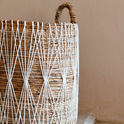 Boho laundry basket | Plant basket | Storage basket MANDURO made of banana fiber (3 sizes)