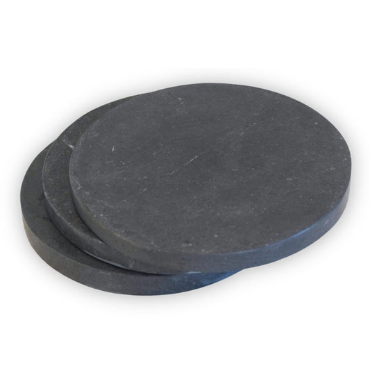 Round marble coasters set of 4 or 8 handmade RANUKA (grey)