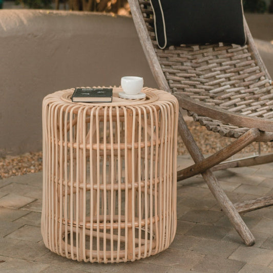 Rattan Side Table | ALAMAYA