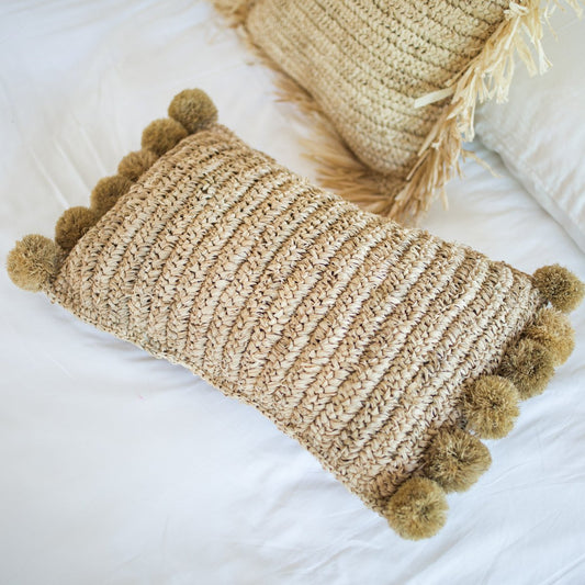 Boho Cushion SANUR made of Raffia