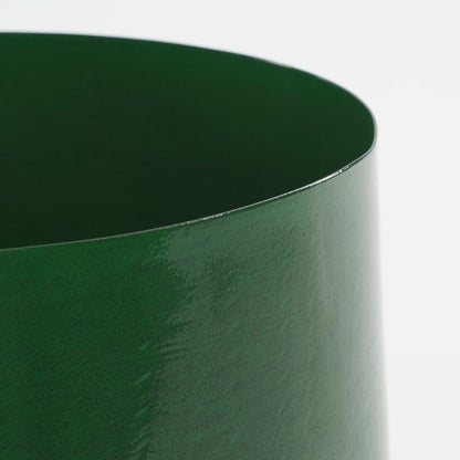 Benson Flowerpot - H27 x Ø32 cm - Metal - Dark green