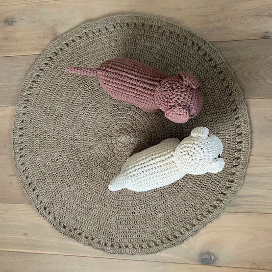 Luna-Leena vloerkleed rond jute - 80ø cm