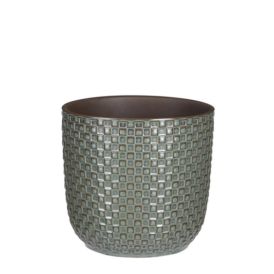 Daan Flowerpot - H17.5 x Ø19 cm - Green