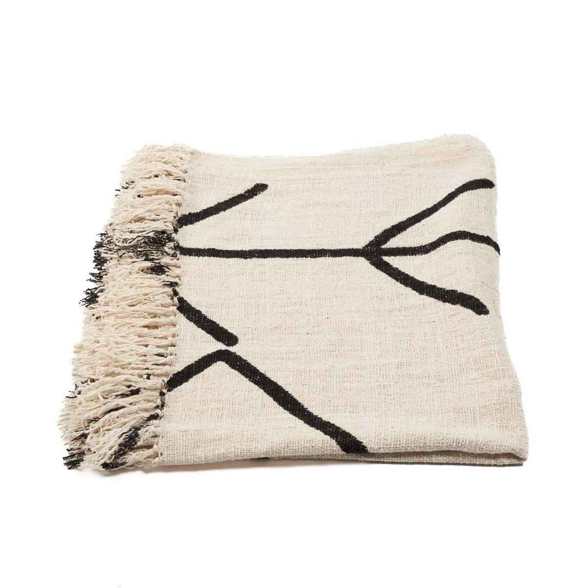 The Evil Eye Bedspread - Natural Black