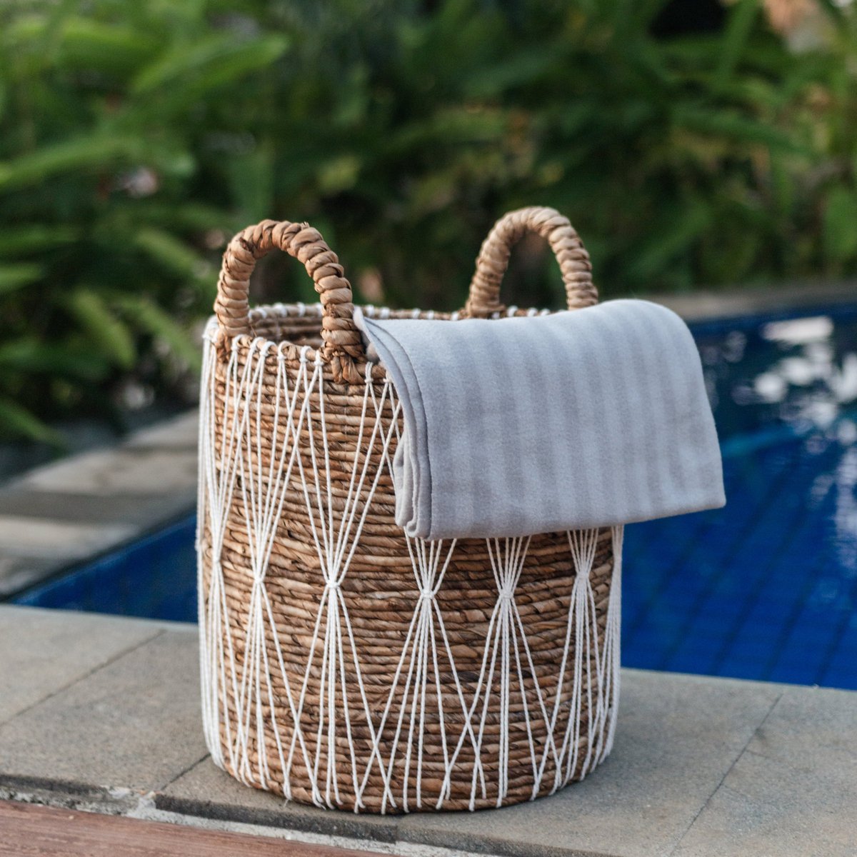 Boho laundry basket | Plant basket | Storage basket MANDURO made of banana fiber (3 sizes)