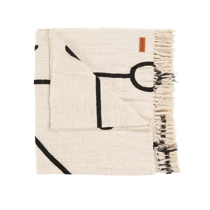 The Evil Eye Bedspread - Natural Black