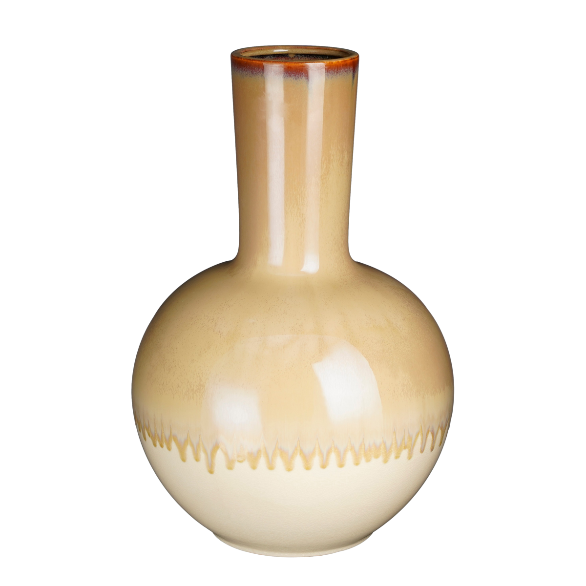 Holm Vase - H52 x Ø34 cm - Ceramic - Cream